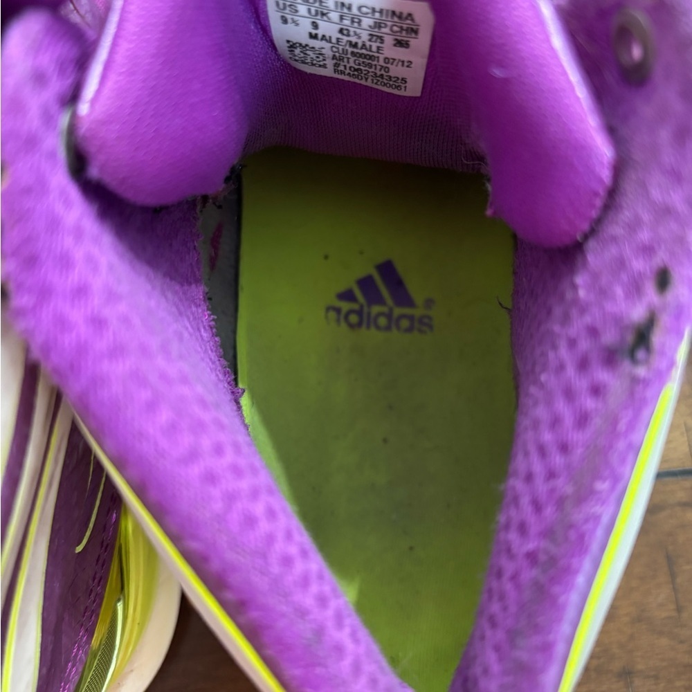 Adidas Men's Purple Athletic Shoes with Black Accents - Picture 4 of 8